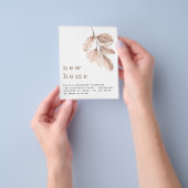 PAPIER | Blush Leaves Moving New Home Details Flyer (Hand)