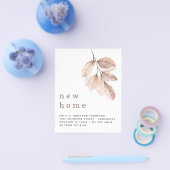 PAPIER | Blush Leaves Moving New Home Details Flyer (Enkel)