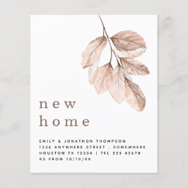 PAPIER | Blush Leaves Moving New Home Details Flyer