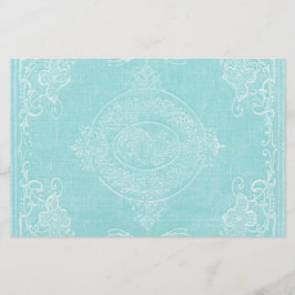 Papier  boek Hoesje Icy Aqua Blue