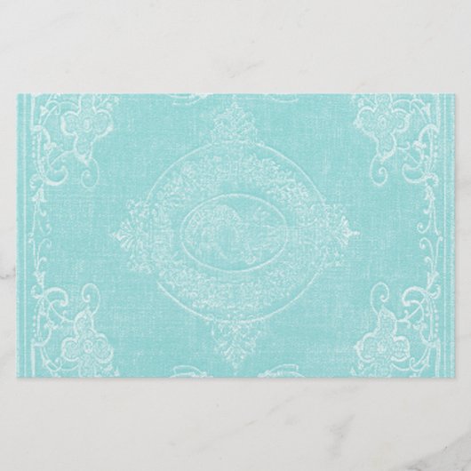 Papier  boek Hoesje Icy Aqua Blue (Voorkant)