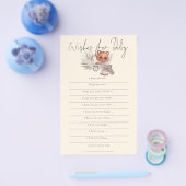 PAPIER | Boho Chic Beer Wishes for Baby shower gam Flyer (Enkel)