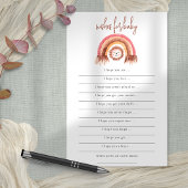 PAPIER | Boho Rainbow Lion Wishes voor Baby shower Flyer