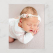 PAPIER | Boho regenboog leeuw foto geboorte aankon Flyer (Achterkant)