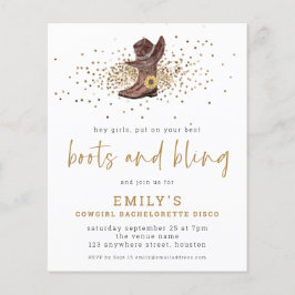 PAPIER | Boots Bling Cowgirl Bachelorette Disco Flyer