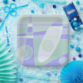 Papier Bord Abstract surfpasta Paars groen (Feest)