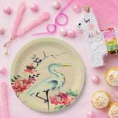 Papier bord Aziatische kraanbloem ivoorroze (Feest)