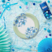 Papier Bord-Blauw Hydrangeas Papieren Bordje (Feest)