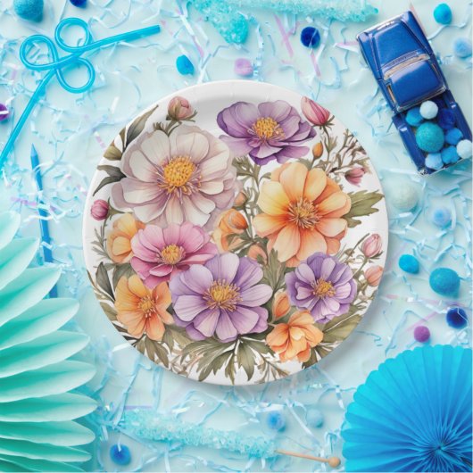 Papier Bord bloemen bruiloft/douche (Feest)