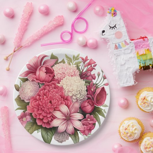 Papier Bord bloemen bruiloft/douche (Feest)