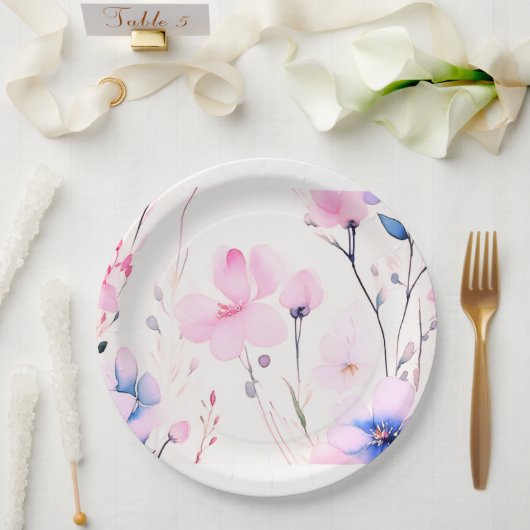 Papier Bord bloemen bruiloft/douche (Huwelijk)