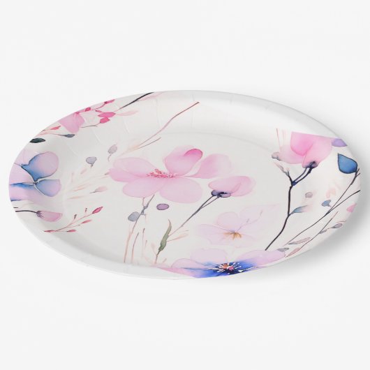 Papier Bord bloemen bruiloft/douche (Gekanteld)