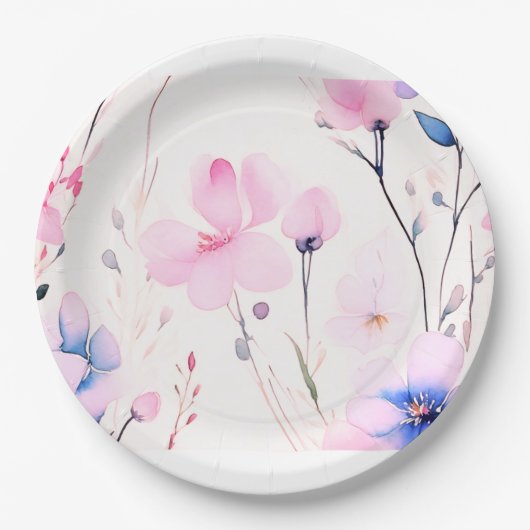 Papier Bord bloemen bruiloft/douche (Voorkant)