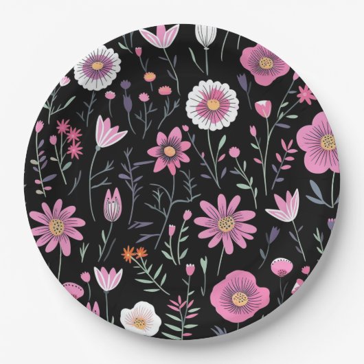 Papier Bord bloemen bruiloft/douche (Voorkant)