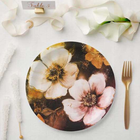 Papier Bord bloemen bruiloft/douche (Huwelijk)