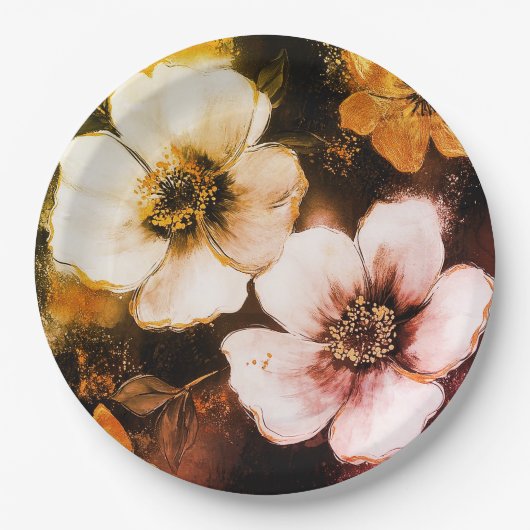 Papier Bord bloemen bruiloft/douche (Voorkant)