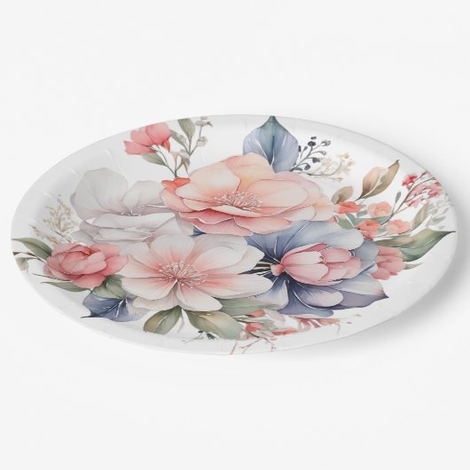 Papier Bord bloemen bruiloft/douche (Gekanteld)