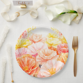 Papier Bord bloemen bruiloft/douche