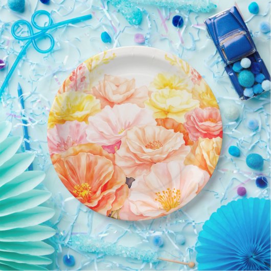 Papier Bord bloemen bruiloft/douche (Feest)