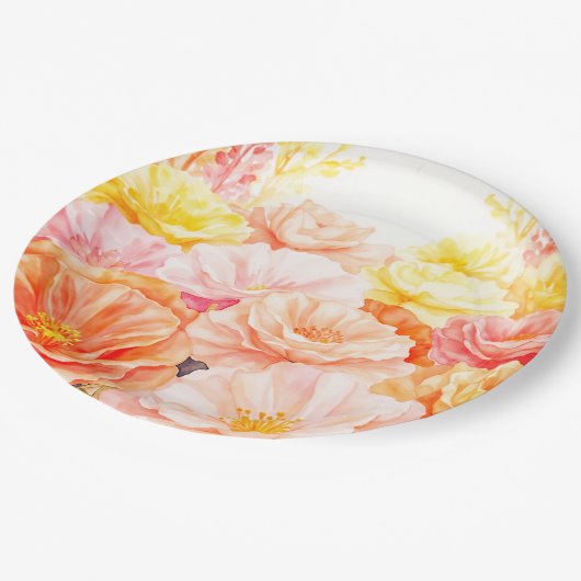 Papier Bord bloemen bruiloft/douche (Gekanteld)