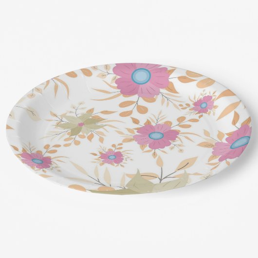 Papier Bord bloemen bruiloft/douche (Gekanteld)