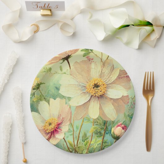 Papier Bord bloemen bruiloft/douche (Huwelijk)