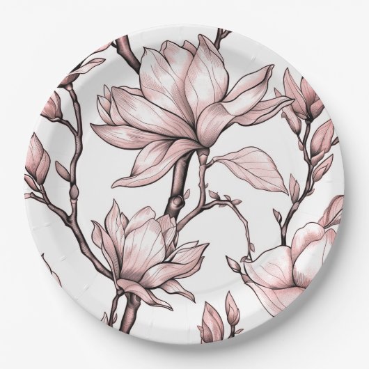 Papier Bord bloemen bruiloft/douche (Voorkant)