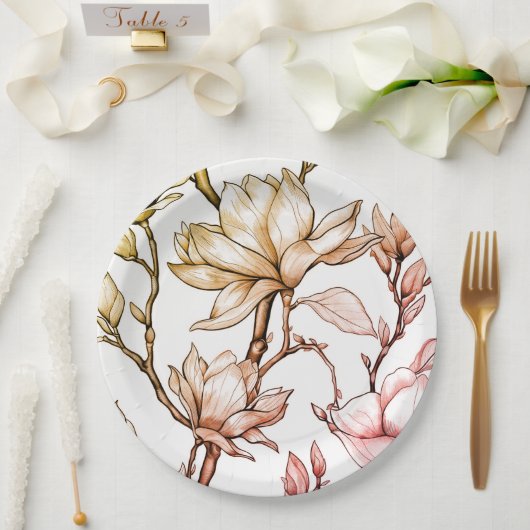 Papier Bord bloemen bruiloft/douche (Huwelijk)