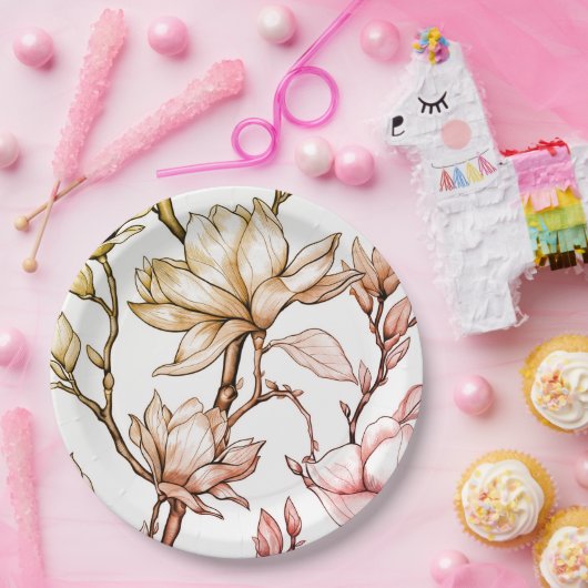 Papier Bord bloemen bruiloft/douche (Feest)