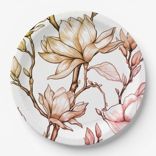 Papier Bord bloemen bruiloft/douche (Voorkant)