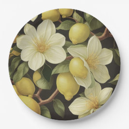 Papier Bord bloemige citroenen bruiloft / douche