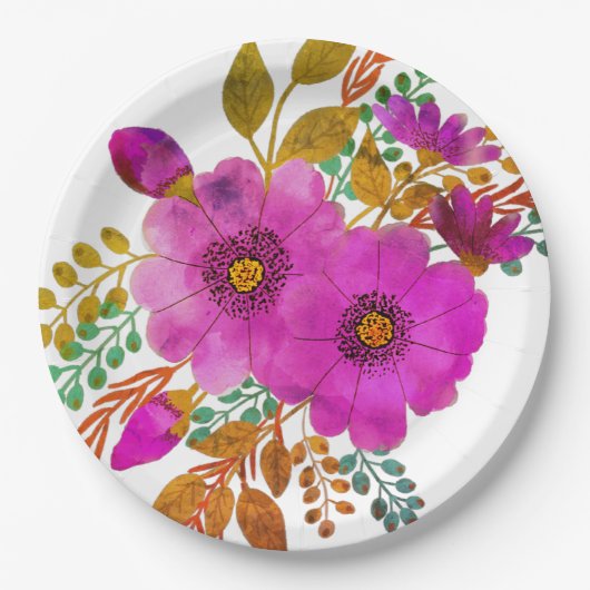 Papier Bord bruiloft/douchebloem (Voorkant)