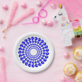 Papier Bord - concentrische cirkels van blauwe kra (Feest)