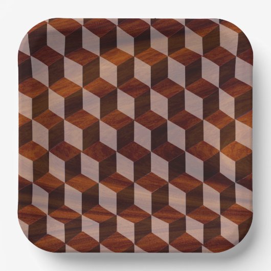 Papier Bord - Faux ingelegd hout (Voorkant)