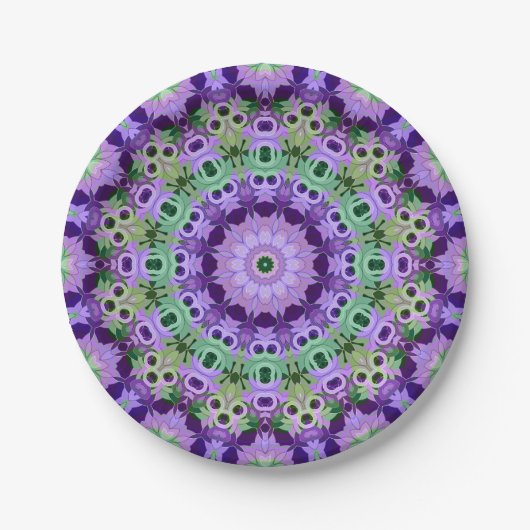 Papier Bord Mandala rond patroon kaleidoscoop (Voorkant)