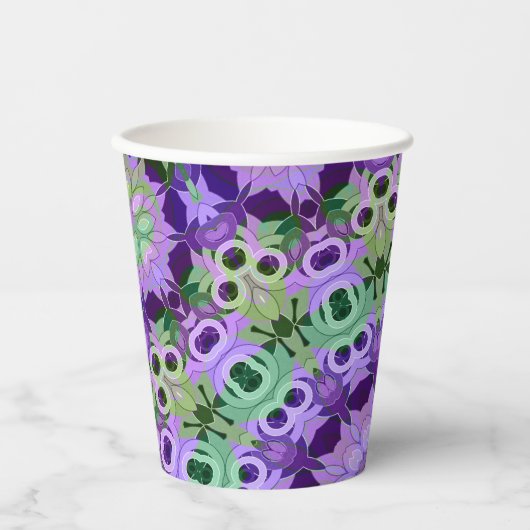 Papier Bord Mandala rond patroon kaleidoscoop Papieren Bekers (Voorkant)