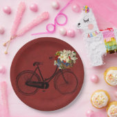 Papier bord Merlot red iory fiets (Feest)