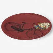 Papier bord Merlot red iory fiets (Gekanteld)