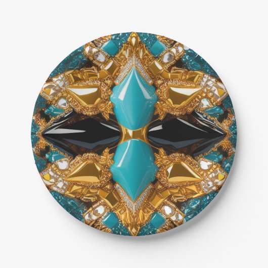 Papier bord met Bahamas Kleuren Ontwerp (Voorkant)