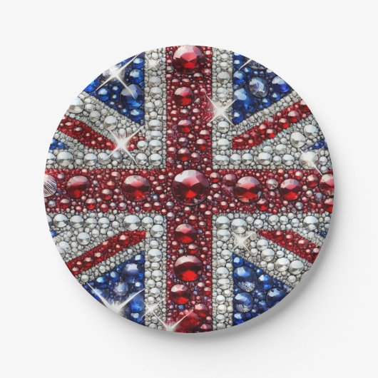 Papier bord met Britse kleuren Design (Voorkant)