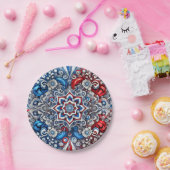 Papier bord met Frankrijk Kleuren Design (Feest)