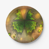  papier bord met groene vlinder (Voorkant)