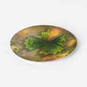  papier bord met groene vlinder (Gekanteld)