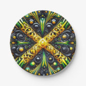 Papier bord met Jamaicaanse kleuren Design (Voorkant)