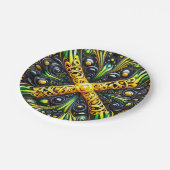 Papier bord met Jamaicaanse kleuren Design (Gekanteld)