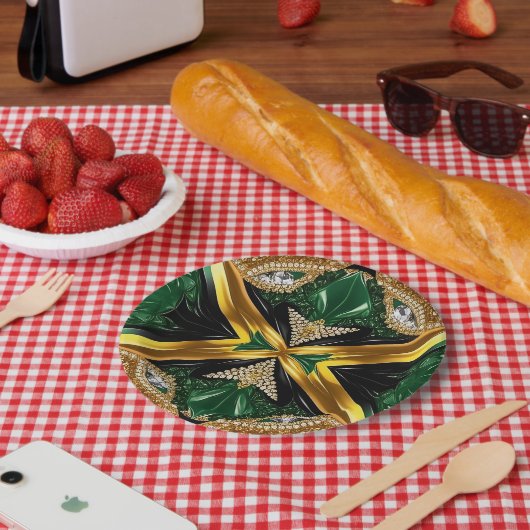 Papier bord met Jamaicaanse kleuren Design (Picknick)