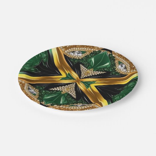 Papier bord met Jamaicaanse kleuren Design (Gekanteld)