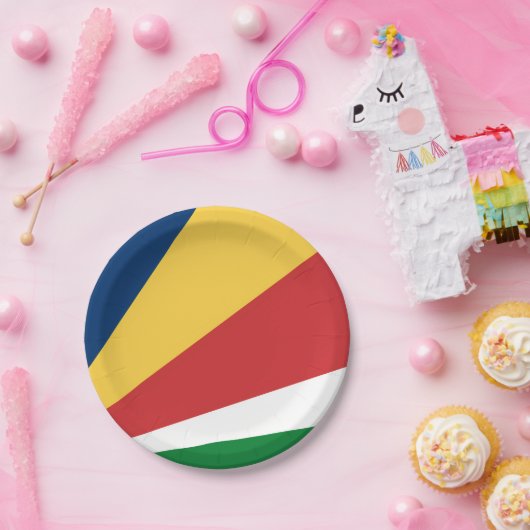 Papier bord met Seychellen Kleuren Ontwerp (Feest)