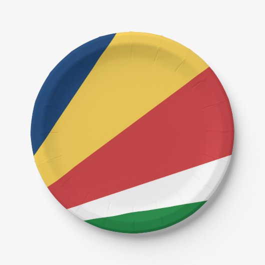 Papier bord met Seychellen Kleuren Ontwerp (Voorkant)