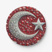 Papier bord met Turks Kleuren Ontwerp (Voorkant)